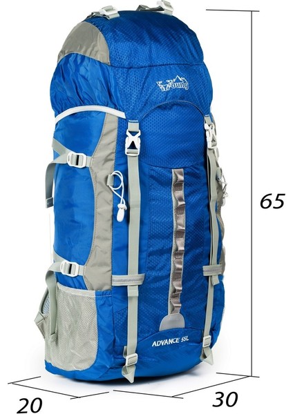 Profesyonel Dağcı Sırt Çantası 55 Litre Mavi fiyatları