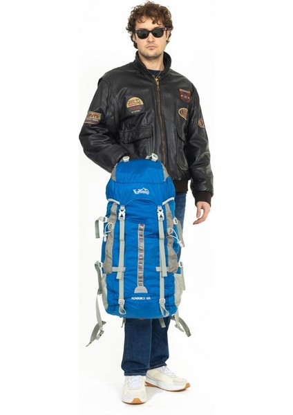 Profesyonel Dağcı Sırt Çantası 55 Litre Mavi
