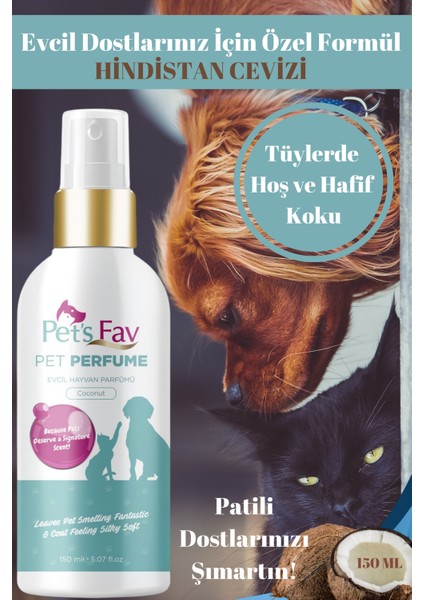 Vanilya Kokulu Evcil Hayvan Parfümü – Kedi & Köpek Için Tüy Bakımı 150 ml fırsatları