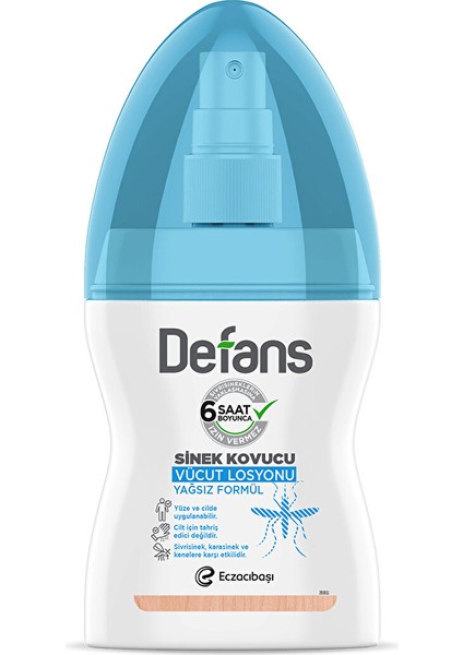 4 Adet Detan Defans Sinek Kovucu Su Bazlı Vücut Losyonu 100 ml