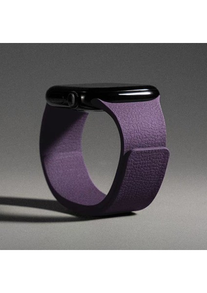 Apple Watch Series 11/10/9/8/7/se/se2/se3/ultra/ultra2/ultra3 Uyumlu 42/44/45/46/49MM Deri Görünümlü Yumuşak Dokulu Manyetik Mıknatıslı Kordon
