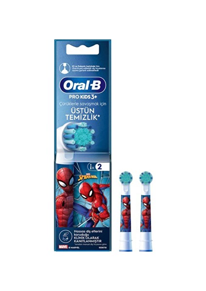 3 Adet -B Sarjlı Diş Fırçası Yedek Başlığı Spiderman 2'li