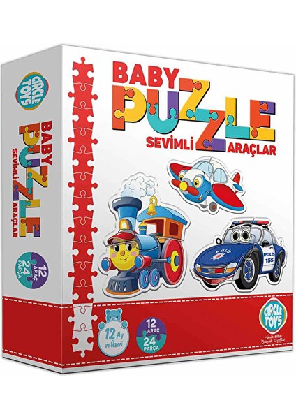 2 Adet Baby Puzzle Sevimli Araçlar