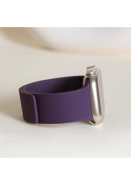 Apple Watch Series 11/10/9/8/7/se/se2/se3/ultra/ultra2/ultra3 Uyumlu 42/44/45/46/49MM Deri Görünümlü Yumuşak Dokulu Manyetik Mıknatıslı Kordon fiyatları