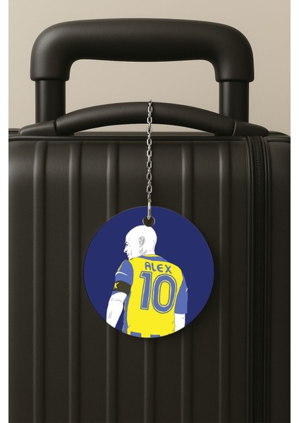 Alex Desenli Uv Baskılı Pleksi Bavul Etiketi Seyahat Tatil Valiz Etiketi
