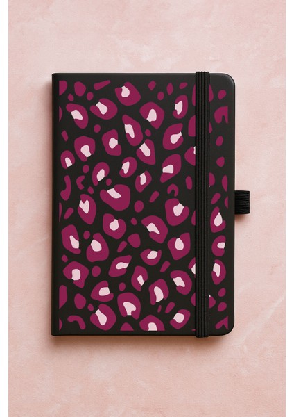 Promosyon Tarihsiz Premium Termo Defter Desenli 192 Yaprak - Pink Leopard