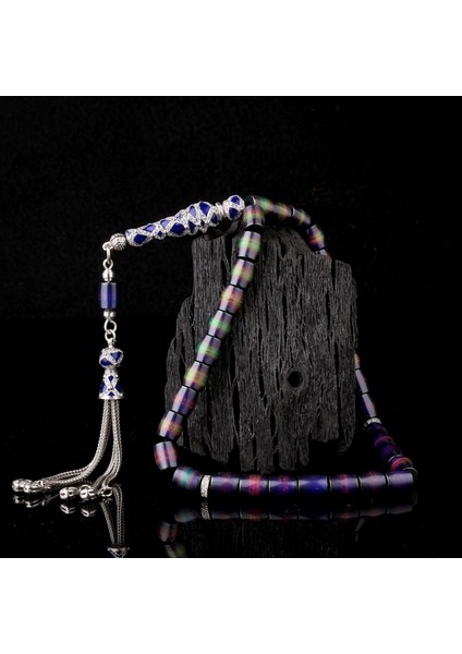 925 Ayar Gümüş Püsküllü Kapsül Kesim His Taşlı Tesbih fırsatları