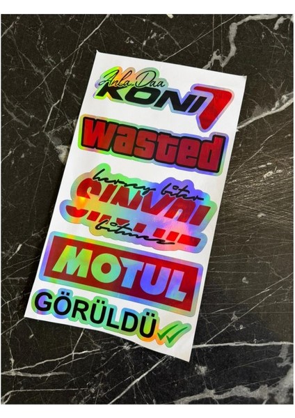 Araba Arka Cam Yazıları Hologramlı Yeni Model Sticker