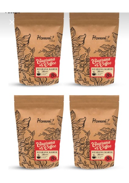 Hom Bitkisel Guarana Kahve 30 Adet 60GR (4 Paket)