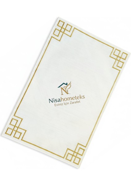 6 Adet Dikdörtgen Nakışlı Keten Amerikan Servis - Keten Supla indirimleri