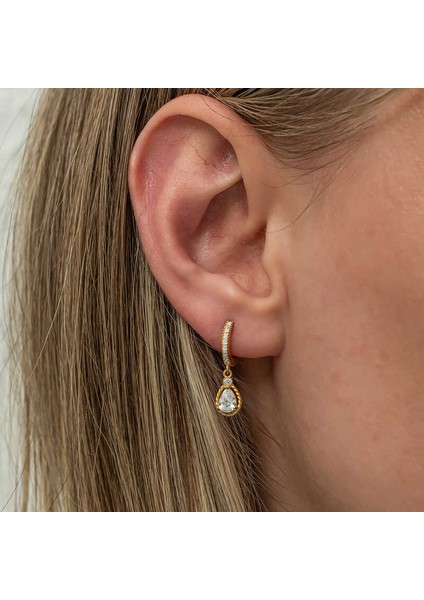 Gümüş Sallantılı Gold Damla Kadın Küpe fiyatları