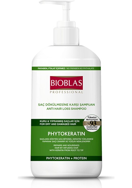 2 Adet Bioblas Şampuan 1000 ml Saç Dökülmesine Karşı Phytokeratin