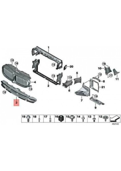 Bmw 5 Serı- 5 Serisi- 2004-2010 Karlık (Arka Tampon Altı) Sıyah (Spoıler) (M5/style/lcı) Oem No (A51127897213)