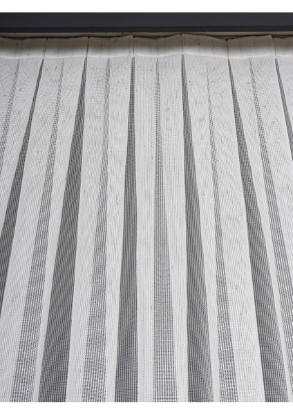 Yumuşak Dokulu Gümüş Damlacık Desenli File Tül Perde Ütü Istemez (1/2.5 Normal Pile)