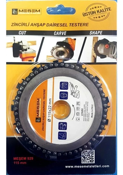 Zincirli Ahşap Dairesel Testere 115X22MM