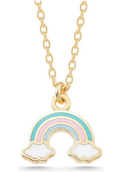 Gümüş Gold Gökkuşağı Kadın Kolye