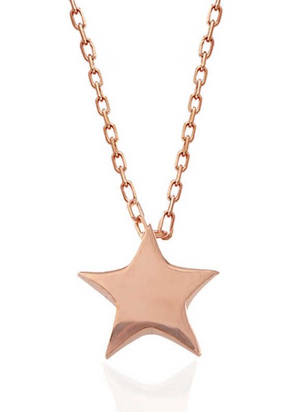 Gümüş Rose Yıldız Kadın Kolye