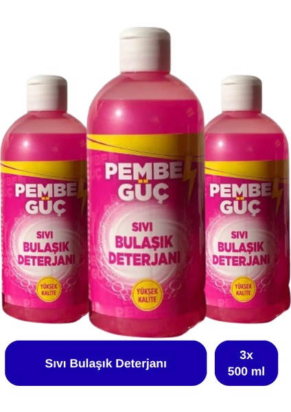 Sıvı Bulaşık Deterjanı 500 ml x 3 Adet