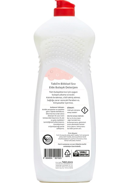 Tabii'm Bitkisel Elde Bulaşık Deterjanı 750 ml fiyatları