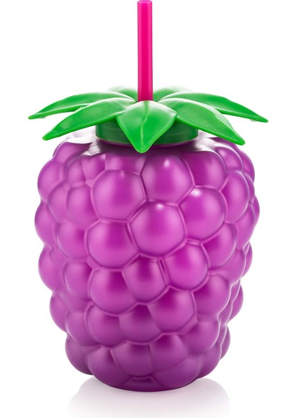 Böğürtlen Tasarım Pipetli Suluk Eğlenceli Böğürtlen Görünümlü Suluk 800 Ml-Bpa Free 1 Adet modelleri