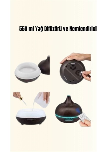 Sessiz Çalışan Aromaterapi Difüzörü – 4 Zaman Ayarlı, 7 Renkli Işık Seçeneği modelleri