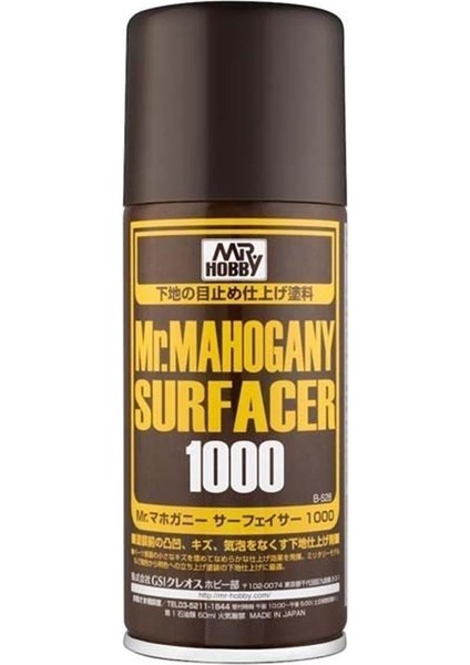 Mr.hobby B-528 170 Ml. Mr.surfacer 1000, Mahogany, Sprey Astar Model Boyası