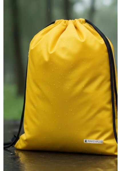 Sarı 32X45 cm Su Geçirmez Büzgülü Krampon ve Spor Çantası