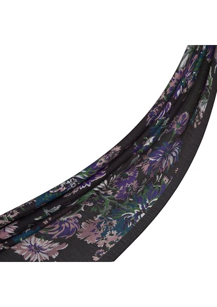 Ipekevi Desenli Tensoft Şal - Kasımpatı Desenli - Kahve Yeşil