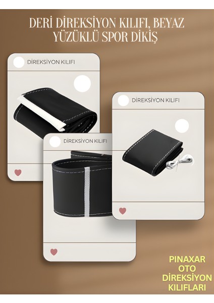 Bmw X5 Deri Direksiyon Kılıfı Prime Kalite, Beyaz Şeritli Spor Dikiş fiyatları