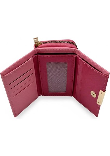 Orta Boy Soft Suni Deri Gold Renk Detaylı Kadın Cüzdan fiyatları