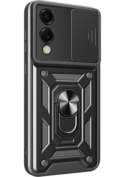 Nrzsnt Newface Samsung Galaxy S25 Edge Pars Lens Yüzüklü Silikon - Siyah modelleri