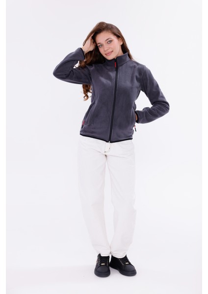 Kadın Slim Fit Tam Fermuarlı Polar Ceket modelleri