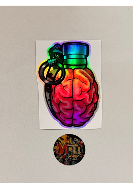 Beyin El Bombası Sticker Araba Motosiklet Kask Laptop Cam Etiket Sticker Baskı 7X10CM