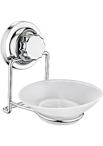 Vakumlu Plastik Sabunluk Krom ROYALEKS-VK-713