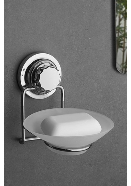 Vakumlu Plastik Sabunluk Krom ROYALEKS-VK-713 fiyatları