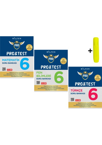 Bilfen 6. Sınıf Protest Matematik Fen Türkçe Soru Bankası Seti