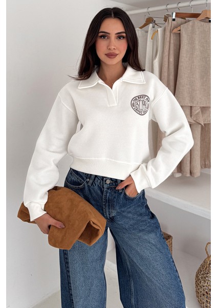 Kadın Baskılı Oversize Sweatshirt – Sporty Season 1992 fiyatları