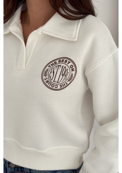 Kadın Baskılı Oversize Sweatshirt – Sporty Season 1992 indirimleri