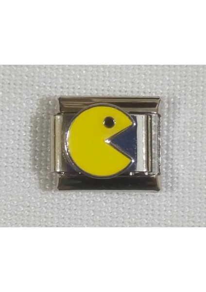 Pac-Man Charm - Italyan Bileklik Uyumlu Paslanmaz Çelik Figürlü Charm