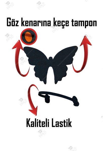 Kelebek Maske Kaliteli Keçe Hayvan Figürlü Maske modelleri