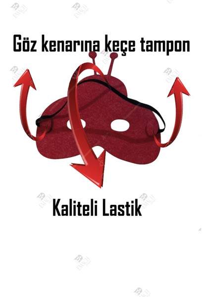 Uğur Böceği Maske Kaliteli Keçe Hayvan Figürlü Maske modelleri