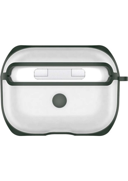 Apple Airpods Pro 1. Nesil Uyumlu Buzlu Transparan Renkli Çizgili Kılıf Bumper Koruma Kabı Hybrid