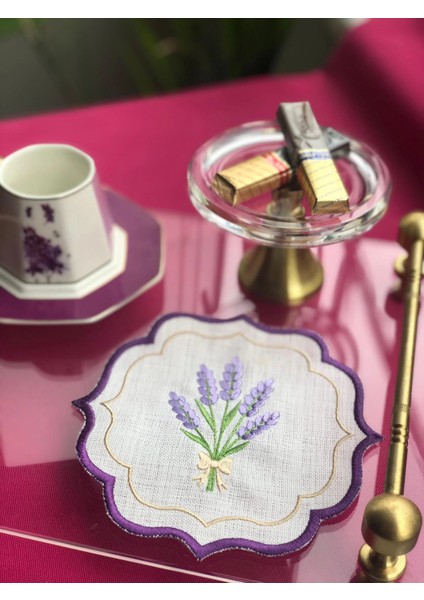 Lavanta Nakışlı Sunum ve Kokteyl Peçetesi fiyatları