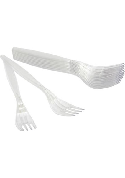 Plastik Lüks Çatal 10'lu 2 Adet