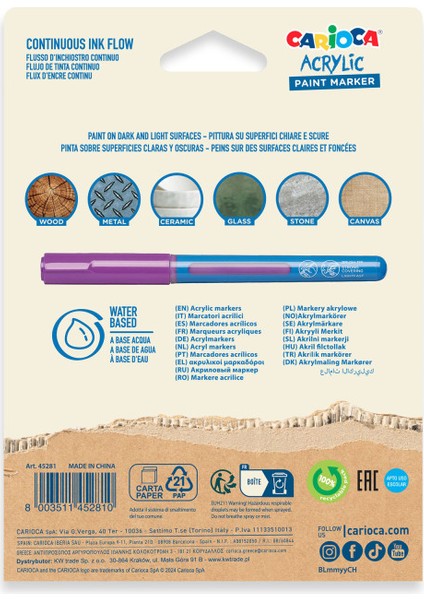 10'lu Akrilik Paint Marker Su Bazlı Fırça Uçlu fırsatları