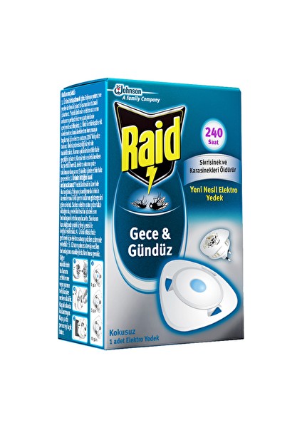 3 Adet Raid Sinek Savar Gece Gündüz Sistem 240 Saat Yedek