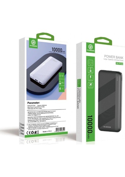 Mikro Type-C USB Hızlı Şarj Edebilen 10000 Mah Powerbank (5324) fiyatları