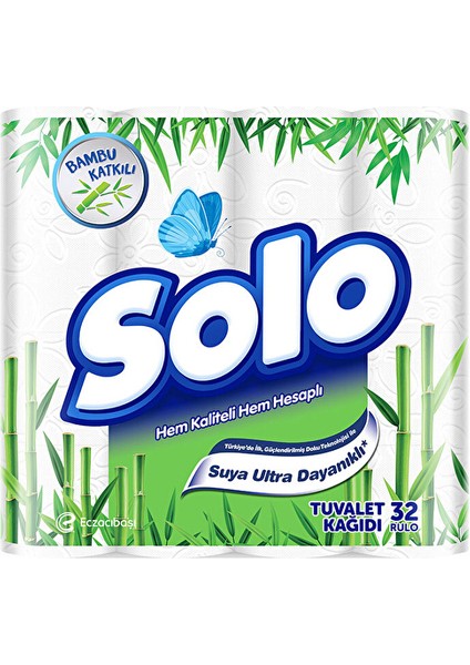 3 Adet Solo Bambu Tuvalet Kağıdı 32 Li Katlı