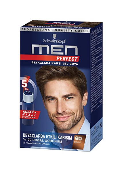 4 Adet Men Perfect 60 Kahve Erkek Saç Boyası