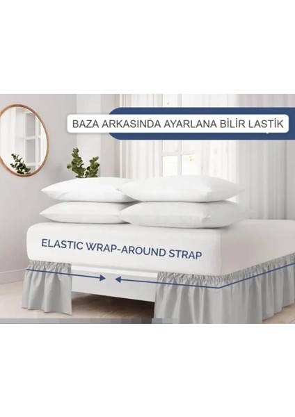 Gelin Keten Fırfırlı Baza Eteği Baza Fırfırı Tek Kişilik fiyatları